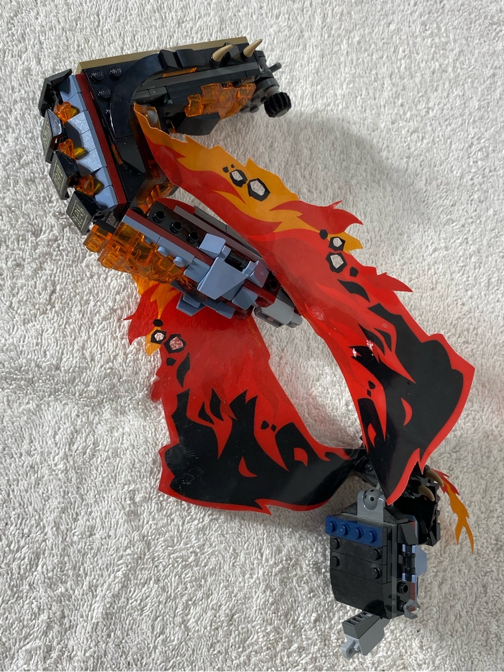 LEGO Ninjago 70674 Fire Fang - Incomplete Snake Build Only (188g Parts Lot)